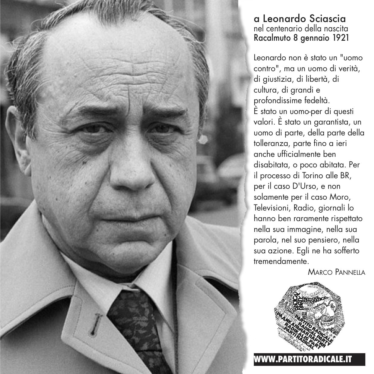 Samonà, Leonardo Sciascia: un grande siciliano, un intellettuale libero mai  piegato alle logiche del potere - imgpress